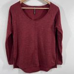 Kuhl Womens Virgin Wool Blend Long Sleeve Top Red Scoop Neck Pullover Size Large Photo 2