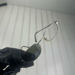 Ann Taylor Womenโs Black Oval Sunglasses Metal Frame Photo 7