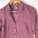 Cabela's  Women's Blouse Shirt 3/4 Sleeve Geometric Pink Cotton Photo 2