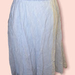 Elegant Blue Striped Skirt Size L Photo 0