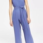 Bar III Women's Sleeveless Belted Jumpsuit in Blue Shadow Size XXS NWT Photo 0