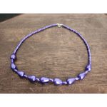 Vintage Y2K Women’s Purple Beaded Choker Princess‎ Necklace 90’s Clueless Bold Photo 1