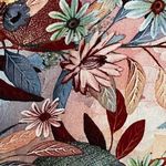 Floral Dress Long Sleeve Scoop Neck Elaborate Pattern Print Sheath Leafy Women Pink Size XXS Photo 1