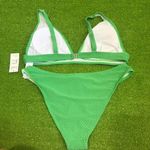 Cupshe NWT  Women's Size XL Bikini Two-Piece Kelly Green‎ Textured Bralette Photo 3