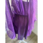 Anthropologie NWT Maeve Ruffled Tulle Mini Dress Purple Size L Photo 12