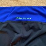 Under Armour  Heat Gear Women’s Sz‎ S Fitted Black/Royal Blue Capri Leggings Photo 6