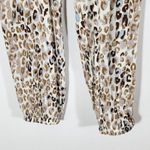 Olivaceous  Cream Leopard Print Cropped Joggers with Raw Edge Accents Size Small Photo 2