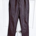 Avec Les Filles  Brown Faux Leather Straight Leg Pants Photo 3