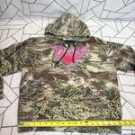 Cabela's Y2K Camo Hoodie Womens medium Green Advantage Max 1 Open Terrain Heart Photo 6