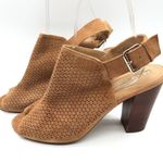 Tahari Womens Margaret Sandals Suede Slingback Laser Cut Open Toe Beige Size 10M Photo 2