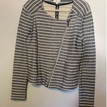 Lou & grey  Knit Moto Jacket Striped Coastal Parisian Minimalist Scandi Layers Photo 0