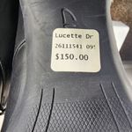 Clarks  Artisan Lucette Drama Lace-up Bootie Black Leather Heels Shoes Size 9.5 Photo 8