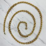 St. John Gold Chain Necklace 46" Palm Beach New York Text Links Statement ✨ Photo 1