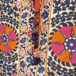 John Mark Orange Floral Embroidered Tunic Top Blouse Women's XL Mixed Media Photo 2