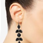 Guess  Black-Tone Jet Stone Drop Earrings Sz OS Photo 2