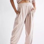 Free People Beach Culver City Pleated Sweatpants Joggers Rose Pearl Cotton XS Photo 0