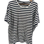 Torrid  Women's Plus Size‎ 2 Shirt Short Sleeve White Striped  Crew Neck Photo 0