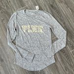 PINK - Victoria's Secret Victoria’s Secret Pink size XS extra small viscose soft gray logo sleep top NWT Photo 0