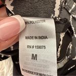 Good Soul Black White Abstract Open Back Tie Blouse High Neck size Medium Photo 14