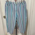Westbound 🎬🎬🎬BOGOHO🎬🎬🎬Striped Blue and White Women's Jeans-14 Photo 0