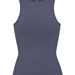 SKIMS Outdoor Mock Neck Tank In Steel Blue Photo 0