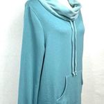 Pajamagram Teal Cowl Neck Fleece Sleep Shirt Top Size M Photo 5
