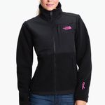 The North Face Black Denali Fleece Jacket Pink Ribbon Photo 0