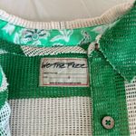 Free People  Del Mar striped cabana mesh shirt green Photo 3