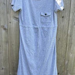 Vintage Alexandra Lee Women Dress‎ 90s Grey Size 12 Cottagecore Comfy Tee shirt Gray Photo 0