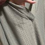 SheIn Curve Women’s Sage Green Eyelet Pattern Longsleeve V Neck Blouse Size 1XL Photo 2