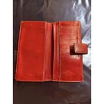 Gucci Vintage  Red Leather  Button Snap Wallet Authentic Made In Italy Photo 4