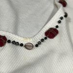 Ruby Rd women’s XL ivory tank ribbed and beaded semi sheer see pics for flaws White Photo 9