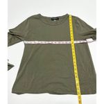 August Silk Women's Crew Neck Tie Sleeve Pullover Top Olive Green Size Large Photo 5