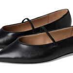 Sam Edelman  Women Nesta Mary Jane Flat Black Leather Size 6.5 Ballet Pointed Toe Photo 0