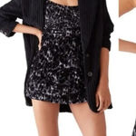 Free People  Virgo Moon‎ Velvet Slip Minidress Gray Black Leopard Size Medium Photo 0