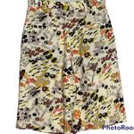 Topshop Idol Floral Print High Waisted Pleated Long Shorts Size 4 Photo 2