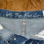 Free People Distressed High-Rise Denim Shorts – Size 26, Raw Hem, Vintage Wash Photo 4