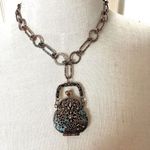 Filagree purse locket pendant necklace Photo 8