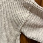American Eagle  Cream Ribbed Knit Hooded Sweater - Size Medium Photo 4