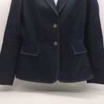 Tahari A.S.L. Separates Navy Denim Styled Blazer/Jacket w/Tan Top Stitching Sz 6 Photo 2