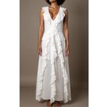MISA Los Angeles  Claudita Ruffle Maxi Dress, White, XS Photo 12