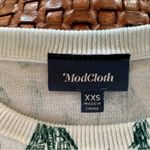 Modcloth  Cozy Locales Novelty Cabin Tree Print Sweater Photo 1