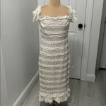 Likely  Off Shoulder Lace Midi Dress Cream Photo 2