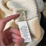 L.L. Bean White Ribbed Fisherman Crewneck Cotton Sweater Size Large Photo 7