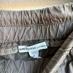 James Perse  Utility Pull On Green Khaki Stripe Cropped pants size 3 large Photo 3