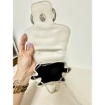 Salvatore Ferragamo  Gancini Leather School Draswtring Backpack White /Silver Photo 4