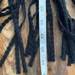 Julia Jordan T2 Black Lace Sleeveless Fringe Party Cocktail Dress Flapper ish Photo 4