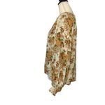 Cupcakes and Cashmere Floral Tie Neck Peasant Blouse Women's M Multicolor Photo 2