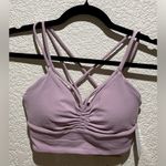 Lululemon NWT Nulu Strappy V Neckline Yoga Sports Bra Pink Size 4 A/B cup Padded Photo 2