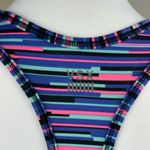 Victoria’s Secret VSX SPORT Pink Multicolor Striped Sports Bra Medium Blue Photo 2